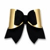 Glitter Detaylı Fiyonk Saç Tokası 9x6 cm Siyah-Gold