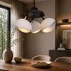 İskandi̇nav Esi̇nti̇si̇ 360Derece Dönebi̇len Beton Avi̇ze Avize – Salon Aydınlatması 50 CM