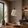 İskandi̇nav Luminaura Tekli Beyaz Sarkıt Avize – Salon ve Oturma Odası Aydınlatması 23 X 18 CM Beyaz
