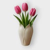 Lotus 3D Dekorati̇f Vazo 18 Cm 18 CM Beyaz