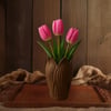 Lotus 3D Dekorati̇f Vazo 18 cm Kahverengi