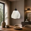 Luminaura Tekli Beyaz Sarkıt Avize – Salon ve Oturma Odası Aydınlatması 60CM Beyaz