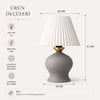 Luxury Tasarımlı Abajur – Yatak Odası ve Çocuk Odası İçin Dekoratif Aydınlatma 31x45 CM Alt Gri