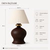 Luxury Tasarımlı Abajur – Yatak Odası ve Çocuk Odası İçin Dekoratif Aydınlatma 31x45 CM Üst Krem Alt Kahverengi