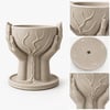 Mermer Desenli̇ Hand Of Tree Vazo 