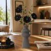 Premi̇um İskandi̇nav Rusti̇k Plasti̇k 3D Dekorati̇f Vazo GRİ
