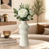 Premi̇um İskandi̇nav Rusti̇k Plasti̇k 3D Dekorati̇f Vazo Beyaz