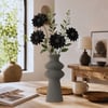 Premi̇um İskandi̇nav Rusti̇k Plasti̇k 3D Dekorati̇f Vazo GRİ