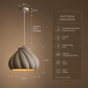 Pumpkin Tekli Avize Yatak Odası Mutfak Sarkıt Avize – Salon ve Oturma Odası Aydınlatması 25X25 CM Gri
