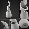 Sarmal Beton Dekorati̇f Vazo 3D Beyaz