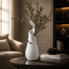 Sarmal Beton Dekorati̇f Vazo 3D Beyaz
