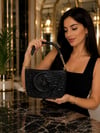 Selene Pearl Antik Dönem 3D Tasarım Omuz Çantası Siyah