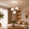 SİRİUS Beton Görünümlü 3'lü Sarkıt Avize | Modern Salon & Oturma Odası Aydınlatması