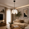 SİRİUS Beton Görünümlü Tekli Sarkıt Avize – Modern Salon ve Oturma Odası Aydınlatması