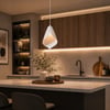 Yaprak Şekilli Beton Dokulu Salon / Oturma Odası Sarkıt Avize