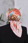 Çiçek Desenli Rayon Parlak Eşarp
