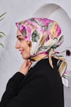 Çiçek Desenli Rayon Parlak Eşarp