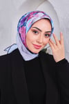 Çiçek Desenli Rayon Parlak Eşarp