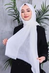 Flamlı Düz Renk Şal