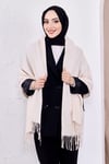 Pamuksu Pashmina Omuz Şalı Atkı