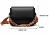 Celeste Bag Siyah Fular ve Zincir Detaylı Kadın Omuz Çantası