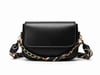 Celeste Bag Siyah Fular ve Zincir Detaylı Kadın Omuz Çantası