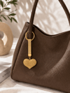 Gold Kalpli Taşlı Çanta Charmı – Kristal Bag Charm