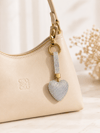 Kalpli Taşlı Luxury Çanta Charmı – Gümüş Kristal Bag Charm