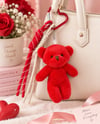 Kırmızı Peluş Ayıcık Çanta Charmı ve Anahtarlık