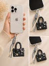 Kumru Studio Mini Çanta Charm – Koyu Gri Telefon ve Çanta Aksesuarı