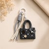 Kumru Studio Mini Çanta Charm – Koyu Gri Telefon ve Çanta Aksesuarı