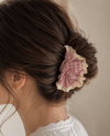 Pembe Dantel Detaylı Scrunchie Saç Tokası