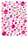 Pembe Taş Rhinestone Sticker – Yapışkanlı Saç, Yüz, Tırnak, Vücut ve Süs Taşı