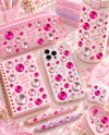 Pembe Taş Rhinestone Sticker – Yapışkanlı Saç, Yüz, Tırnak, Vücut ve Süs Taşı