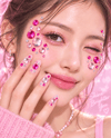 Pembe Taş Rhinestone Sticker – Yapışkanlı Saç, Yüz, Tırnak, Vücut ve Süs Taşı