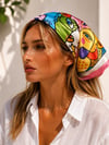 Renkli Yüz Motifli Bandana ve Fular