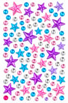 Taş & Yıldız Renkli Rhinestone Sticker – Yapışkanlı Yüz, Tırnak, Vücut ve Süs Taşı