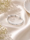 Twist Silver Açık Uçlu Bileklik