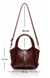 Vera Bordo Mini Bag Kadın Omuz Çantası