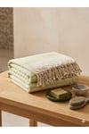 %100 Pamuk Çift Taraflı Fıstık Yeşili Pestemal Plaj Havlusu Banyo Havlusu 90x180 cm