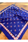 %100 Pamuk Lacivert Çapa Desenli Bandana 1758090