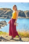 Boncuklu Kordon Kemer Drape Bel Kloş Bordo Etek