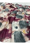 Bordo Fırça Koleksiyonu Floş Viskon Eşarp 100 x 100 cm