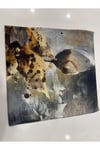 Ekru Fırça Koleksiyonu Floş Viskon Eşarp 100 x 100 cm