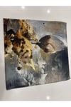 Ekru Fırça Koleksiyonu Floş Viskon Eşarp 100 x 100 cm