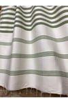 El Dokuması Bambu Yeşil Plaj Peştemali 90x190