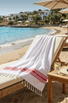 El Dokuması Pamuklu Kırmızı 90x190 Plaj Sauna Peştemal