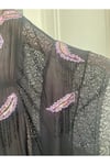 Fıransız Tasarım İşlemeli Siyah Abiye Elbise Kaftan Abaya