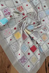 Home's Kahve Patchwork Işlemeli Naturel Şömentabla