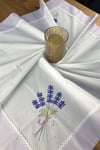 Home's Lila Dantelli Işlemeli Naturel Şömentabla